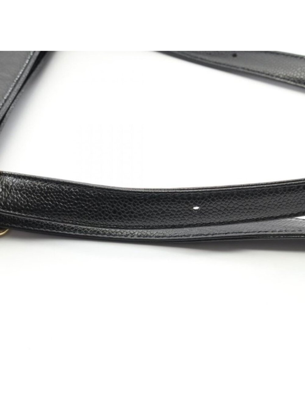 Chanel Tote Bag Black Caviar Leather Turnlock - Picture 8 of 9